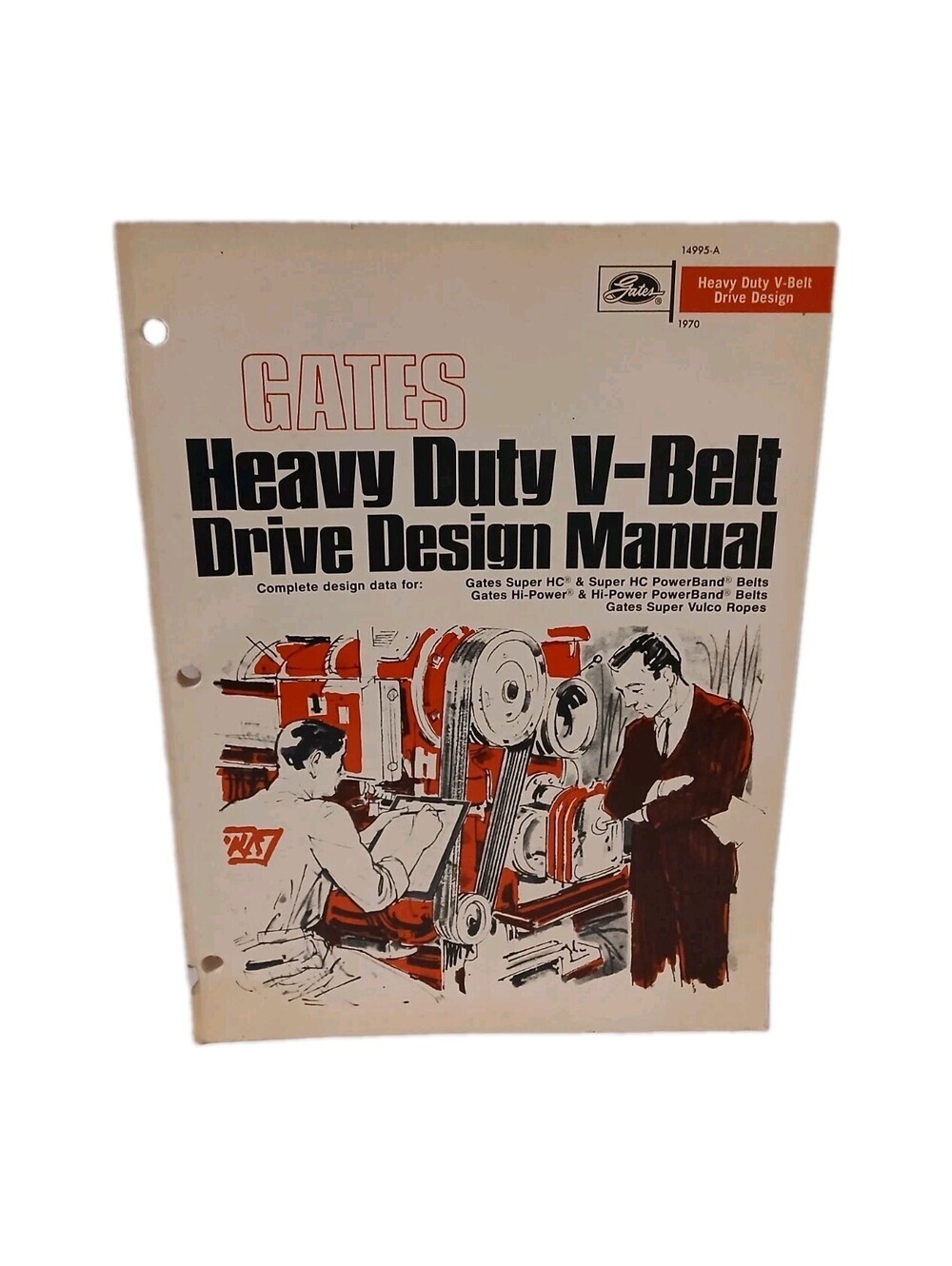 Vtg 1970 Gates Heavy Duty V-Belt Drive Design Manual 14995-A